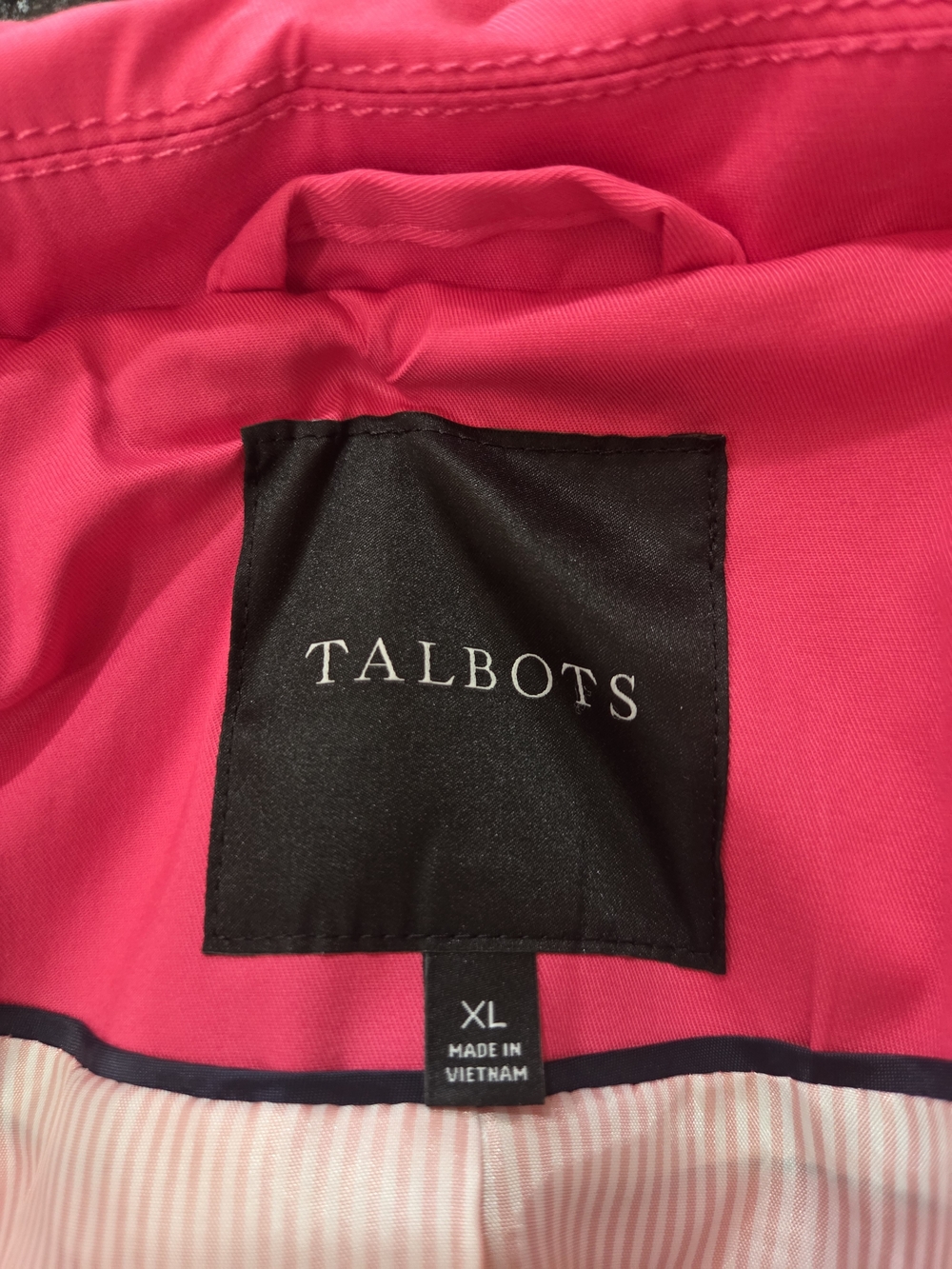 Talbots Women’s Pink Belted Trench Coat - Size XL - Picture 4 of 11